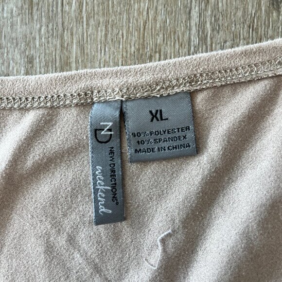 Womens New Directions Light Brown/Tan Fringe Vest - XL - Picture 7 of 7